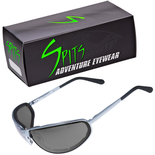 Sturgis 1 foam padded metal frame motorcycle safety glasses by Spits Eyewear