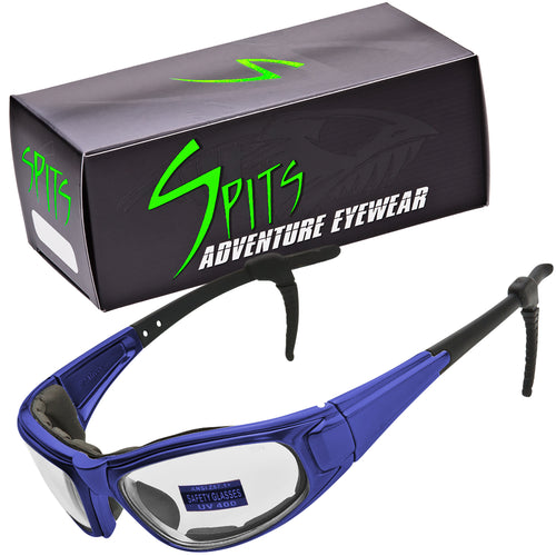 Zilla foam padded safety rated motorcycle eyewear by Spits Eyewear