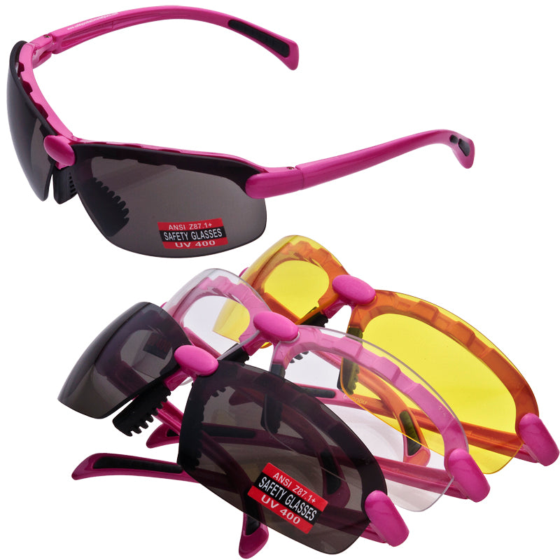 C2 Safety Glasses Nylon Frame Choose Lens and Frame Color