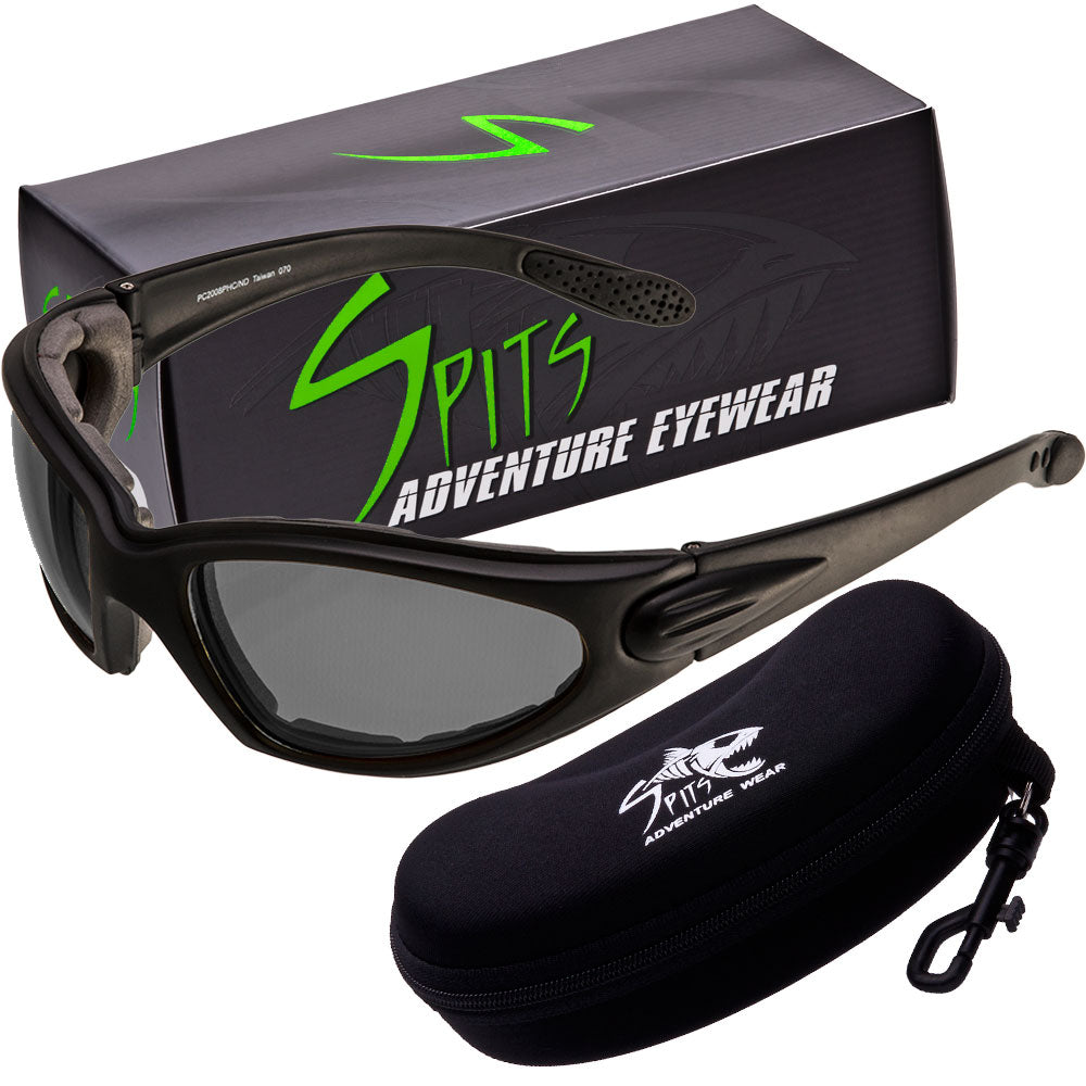 Ignitor Solid Colors - Foam Padded Motorcycle Sunglasses Various Lens Options