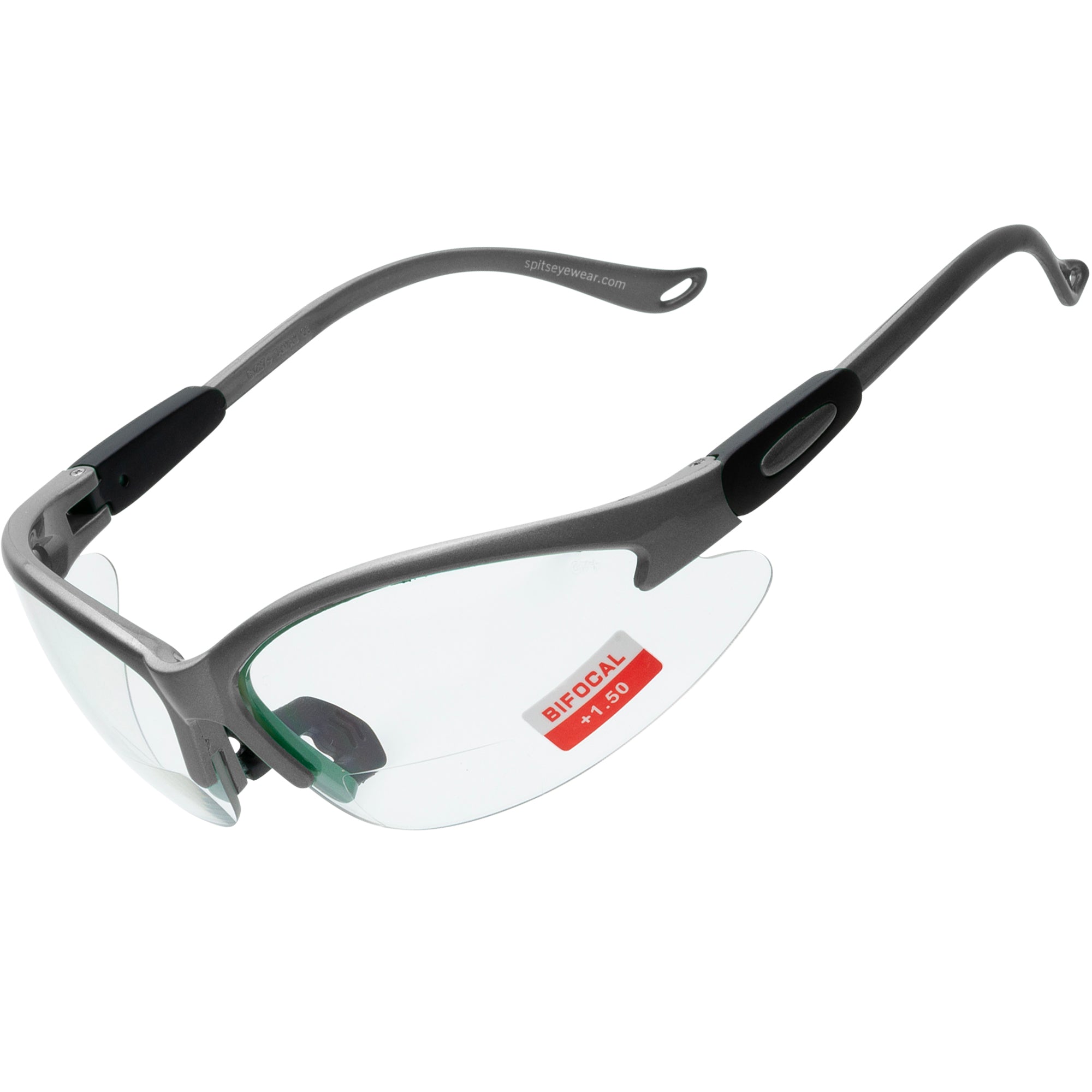 Cougar Bifocal Safety Glasses - Solid Frame Colors with Magnifier - ANSI Z87.1 Certified - UV Protection - Safety Eyewear