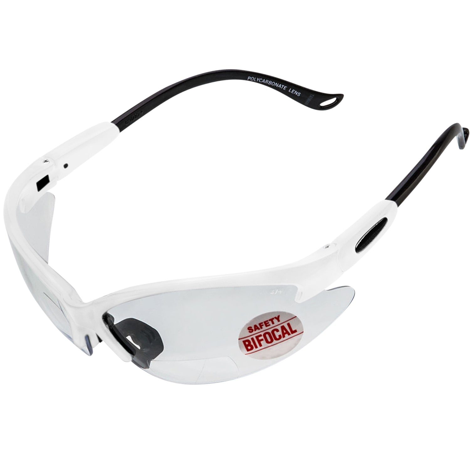 Cougar Bifocal Safety Glasses - Solid Frame Colors with Magnifier - ANSI Z87.1 Certified - UV Protection - Safety Eyewear