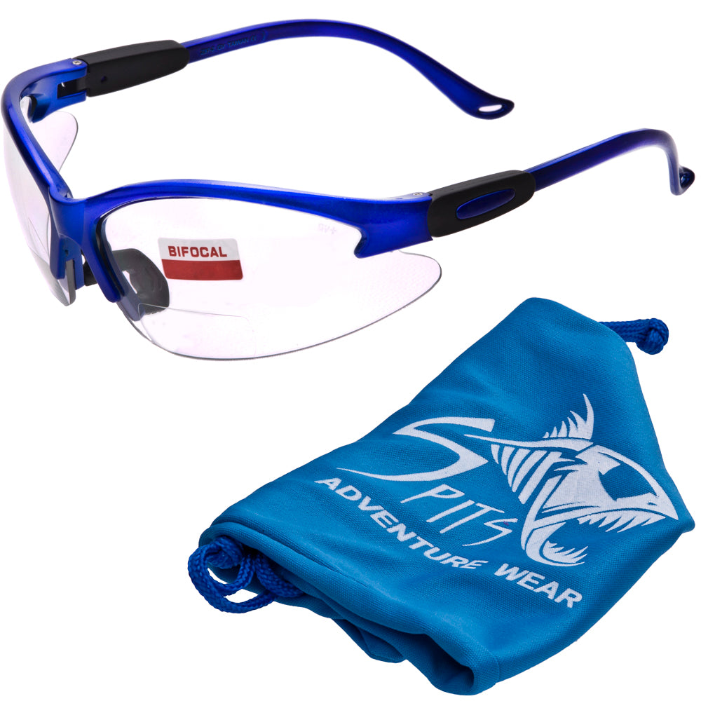 Cougar Bifocal Safety Glasses with Magnifier and 8 Limited Edition Frame Color Options
