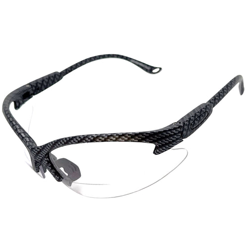 Cougar foam padded bifocal safety glasses carbon fiber look frame by Spits Eyewear