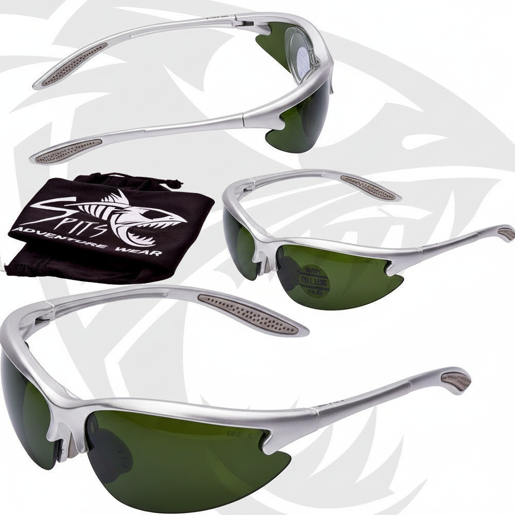 MAGweld Matte Silver Frame IR5 Magnifying Torch Welding Safety Glasses