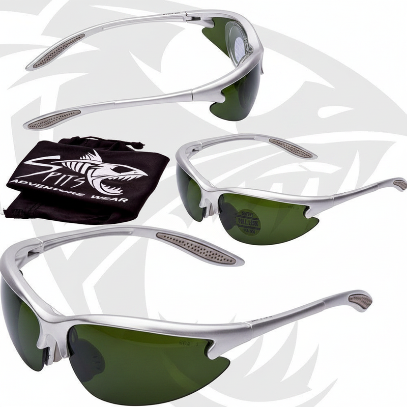 MAGweld Matte Silver Frame IR5 Magnifying Torch Welding Safety Glasses