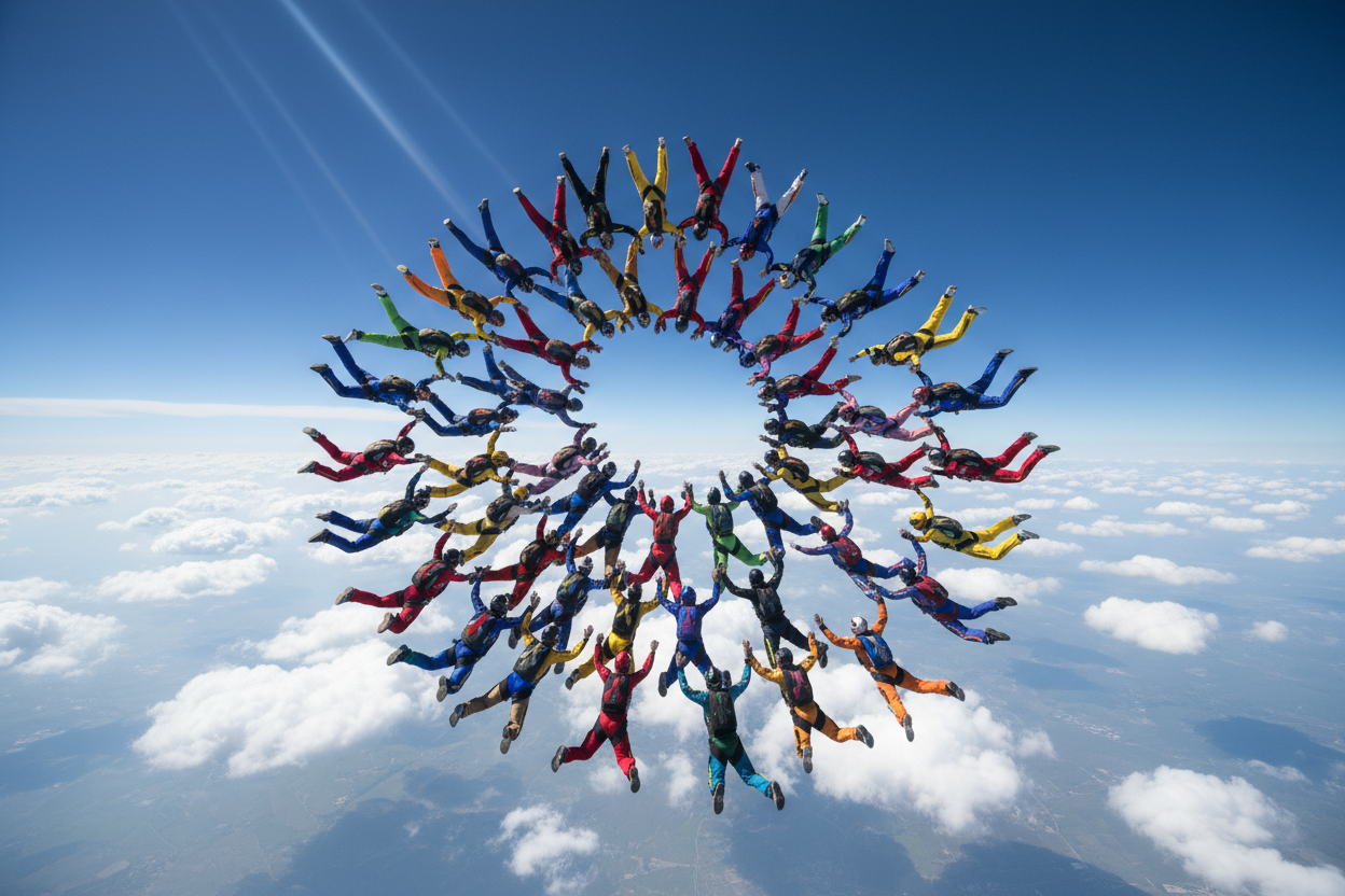 Skydiving Formation Banner