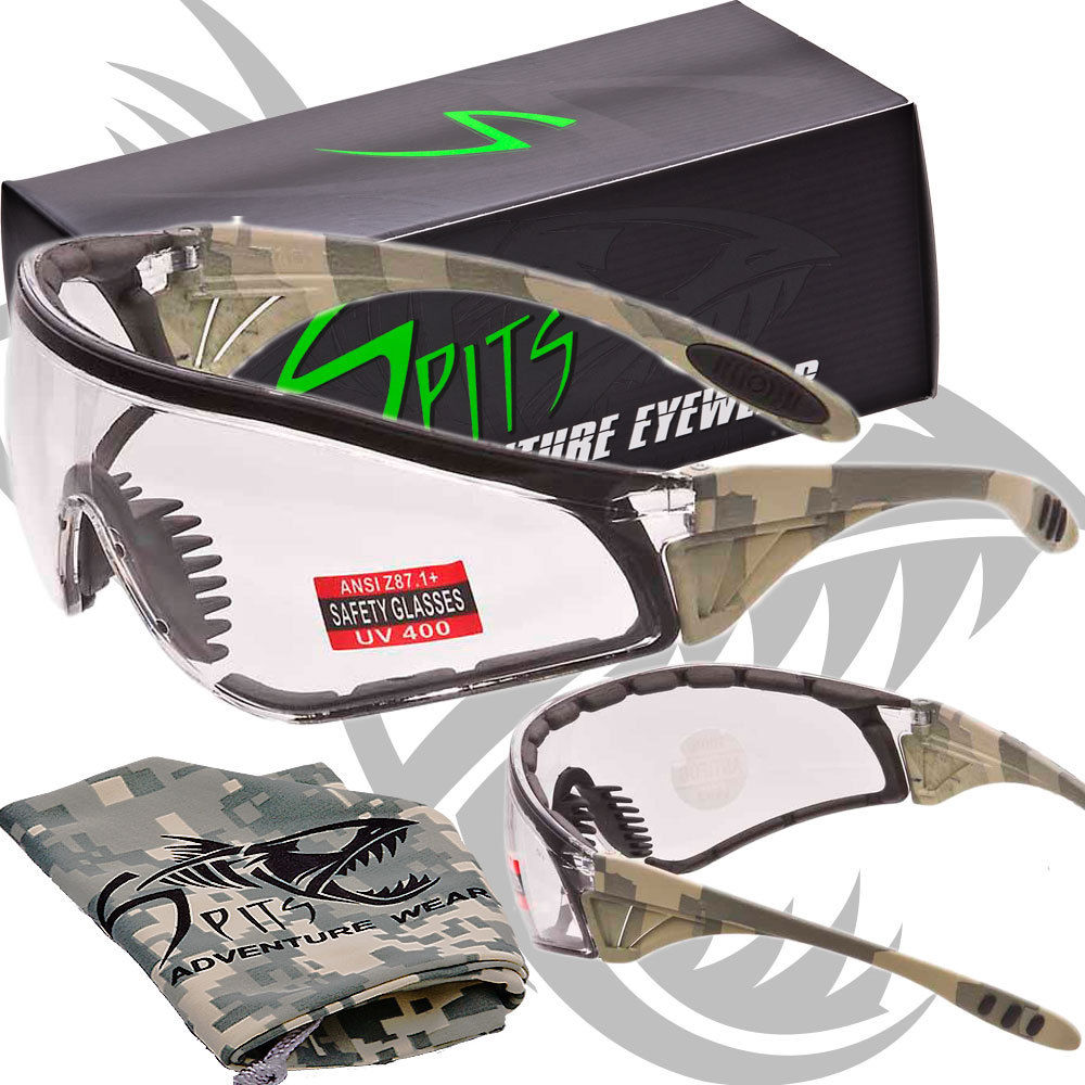 12 GAUGE Hunting Shooting ACU Camouflage Safety Glasses - with EVA Foam