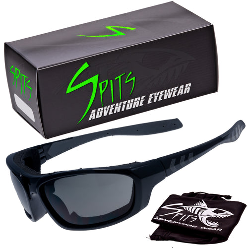 Arrow foam padded motorcycle sunglasses by Spits Eyewear