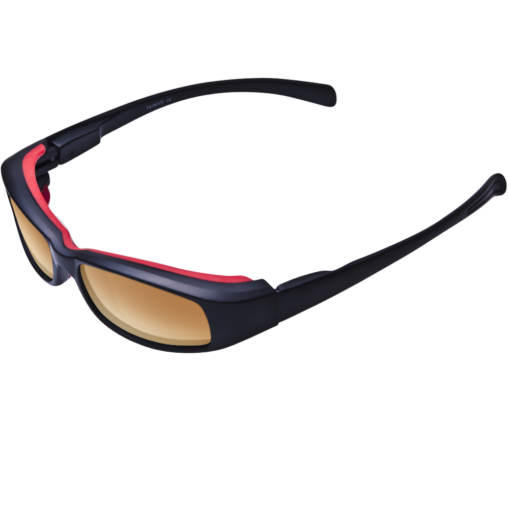 New Attitude Red Rubber Accent Frame Various Lens Color Options