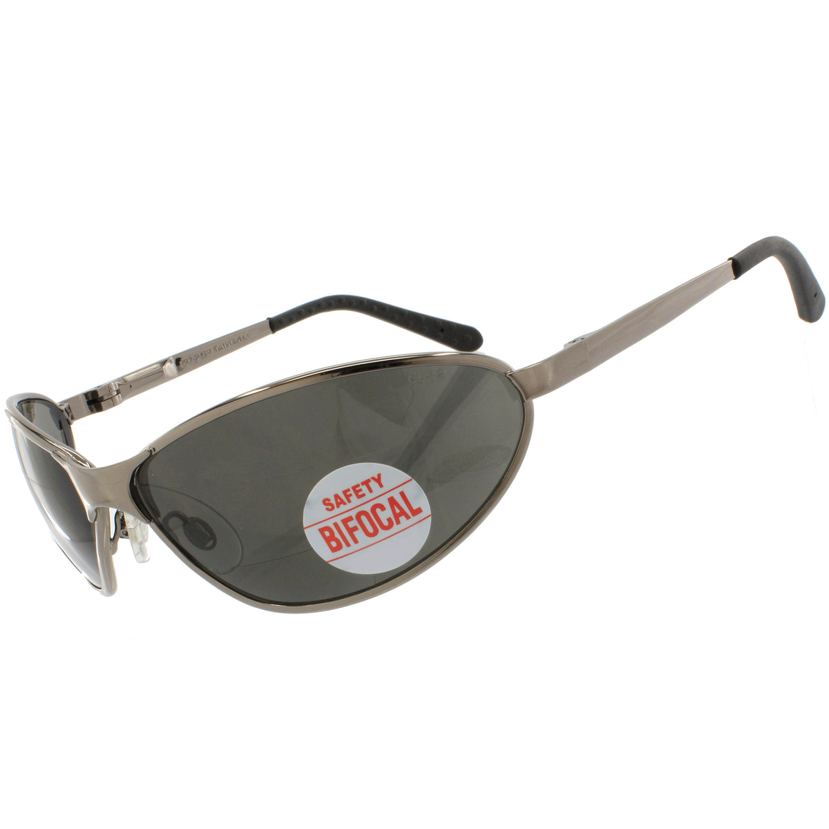 Barcelona Bifocal Magnifying Safety Glasses Gun Metal Frame