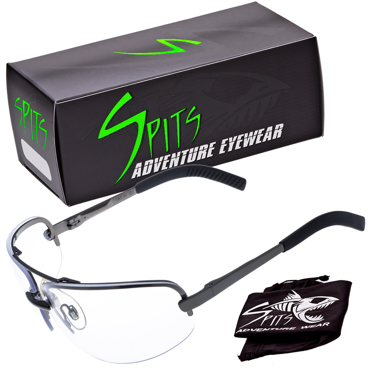 Factor Half Metal Wrap Sports Safety Glasses ANSI Z87.1 OSHA Compliant