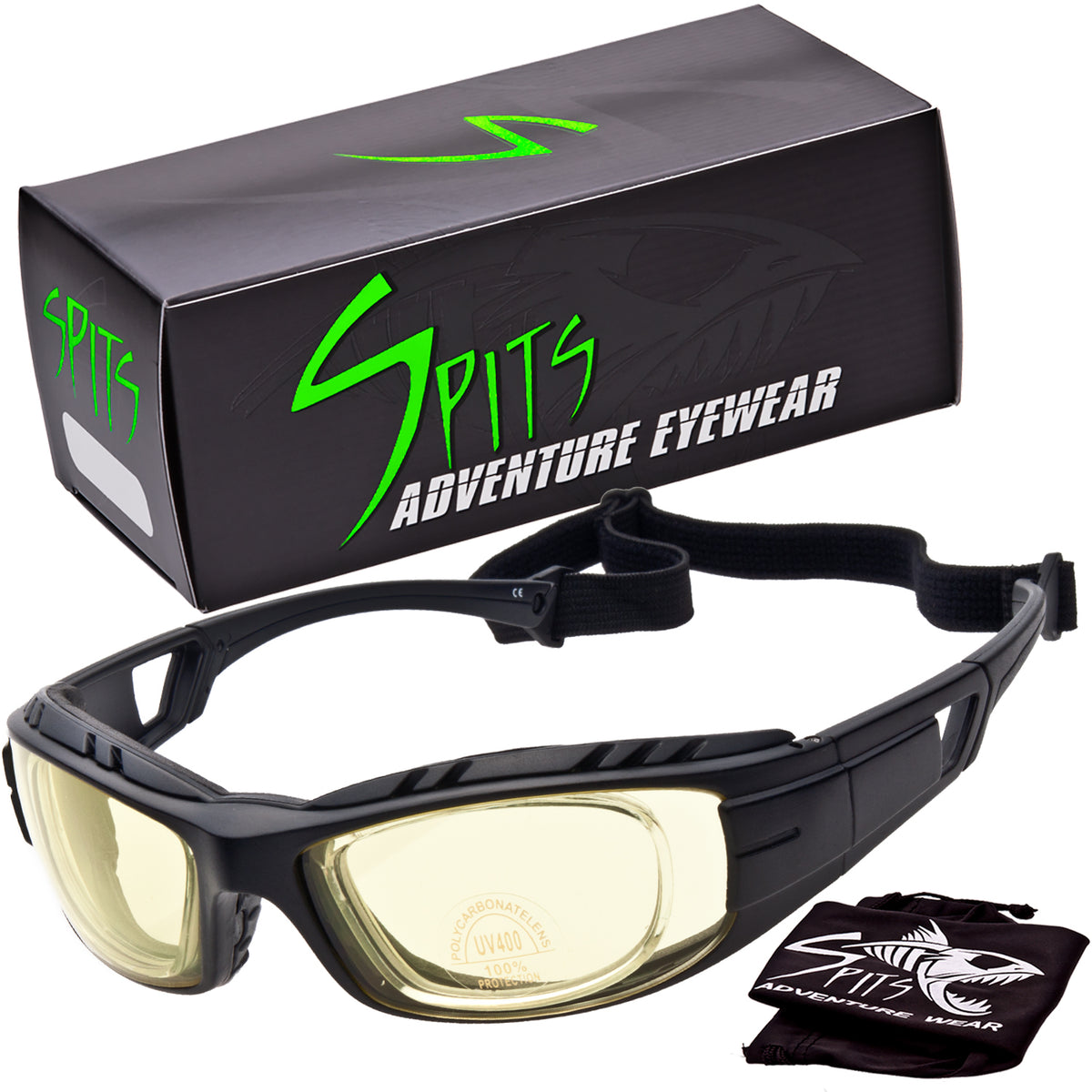 Hardtail Removable Foam Padding Sunglasses, Includes Prescription Adapter