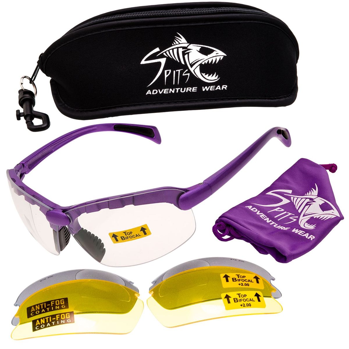 C2 Top Focal KIT Magnifying Shooting Safety Glasses 3 Lenses, 7 Frame Colors