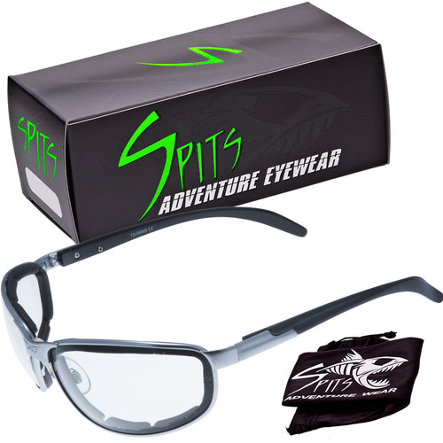 Sturgis 3 foam padded metal frame motorcycle safety glasses by Spits Eyewear