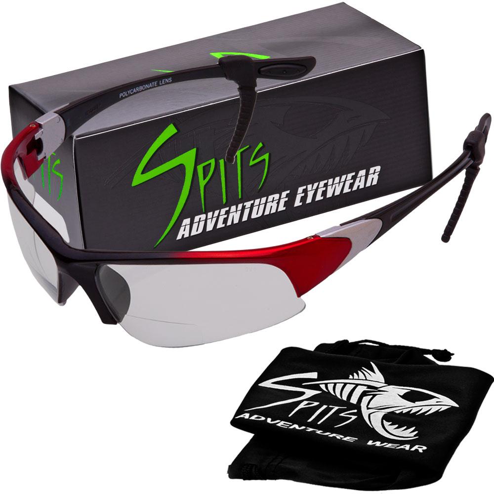 Velo-Spec Running and Cycling Bifocal Safety Rated Glasses, Various Accented Frame Colors
